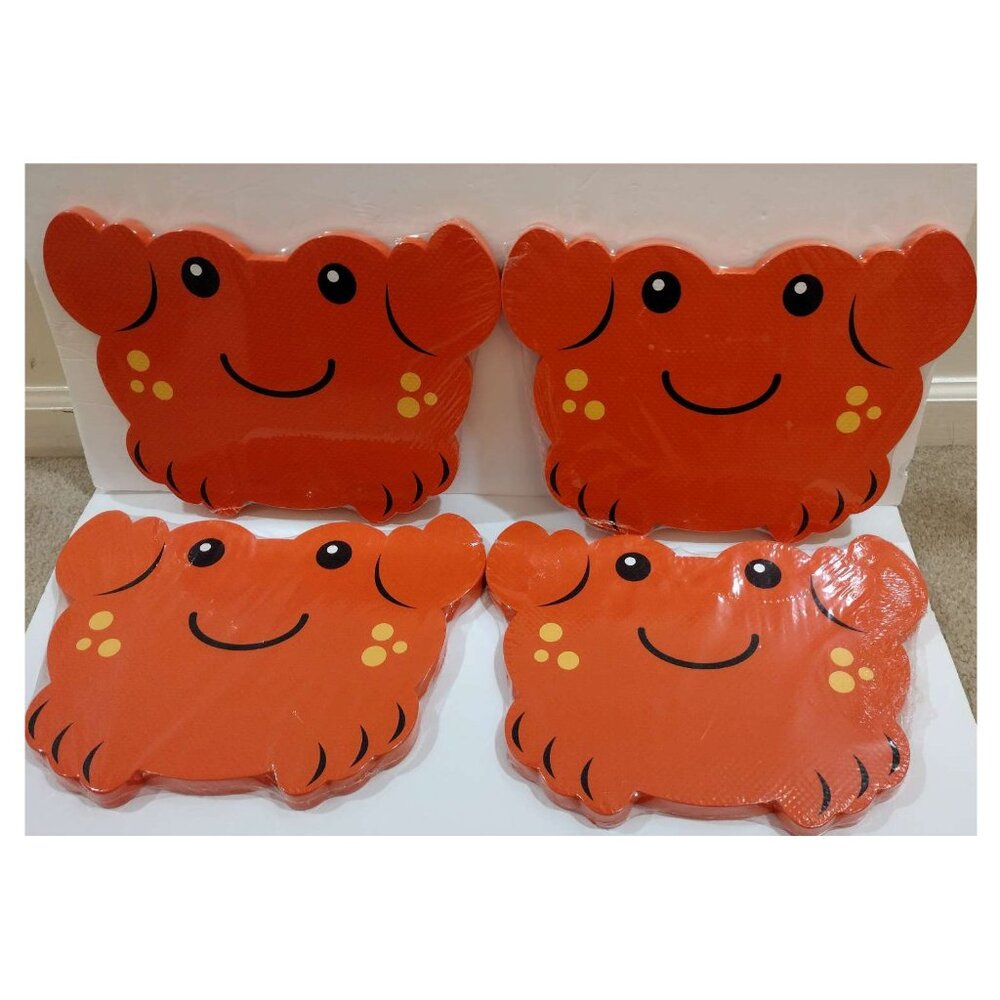 4 x Baby & Kids Animal Foam Pad - Bath Kneeler Bathtub Pad - Crab
